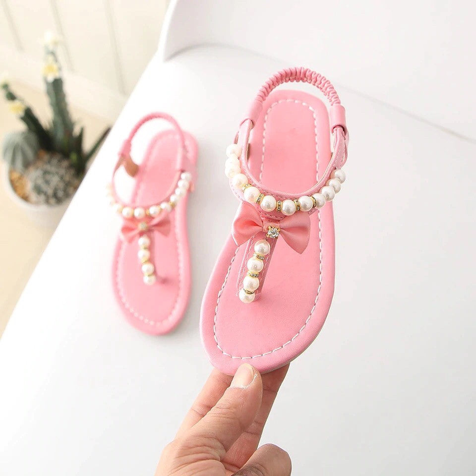 Sandaletti bimba pearl bow