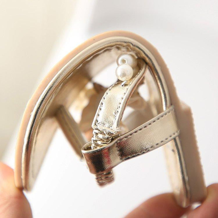 Sandaletti bimba pearl bow