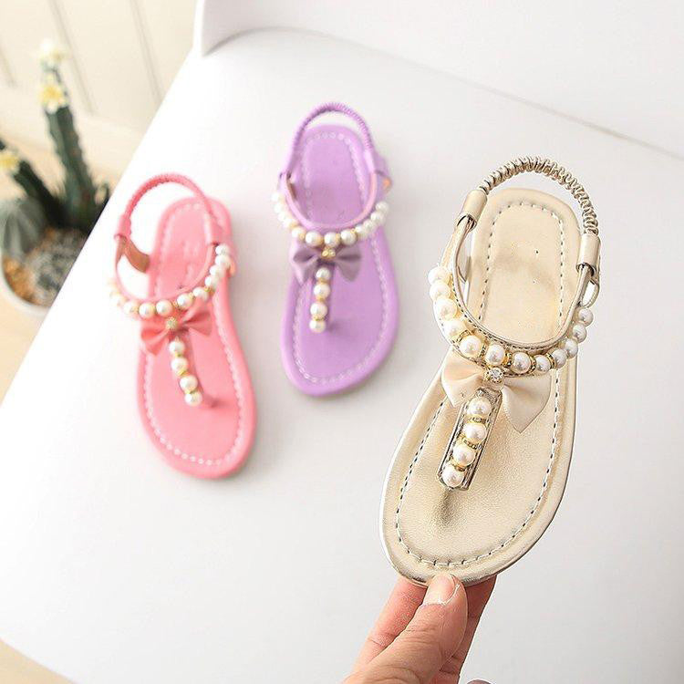 Sandaletti bimba pearl bow