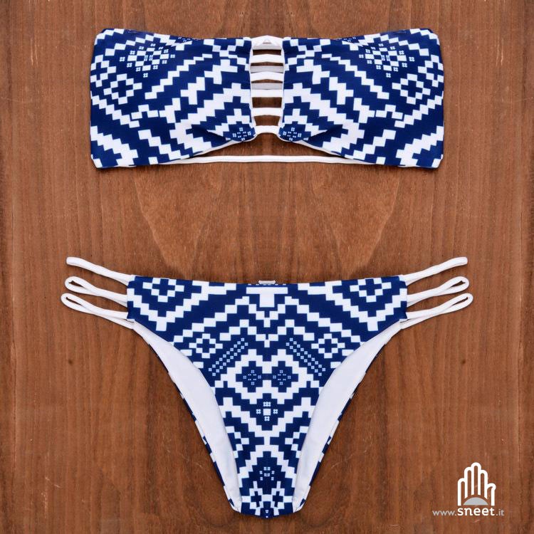 Bikini atzech White-blue