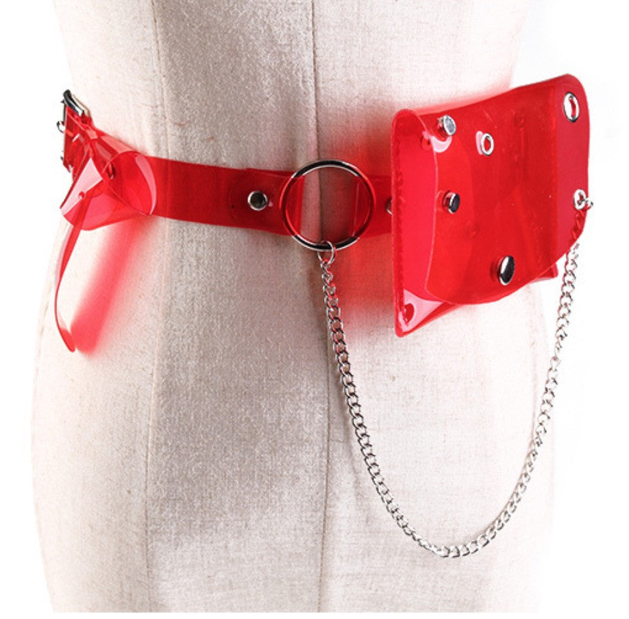 Marsupio trasparent fluo