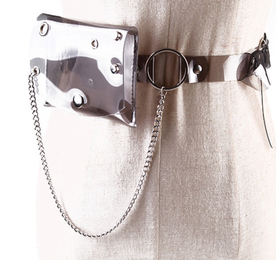 Marsupio trasparent fluo