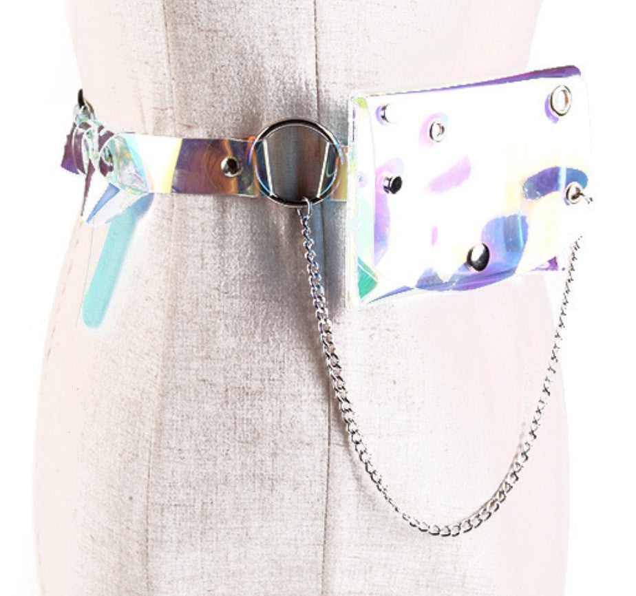 Marsupio trasparent fluo