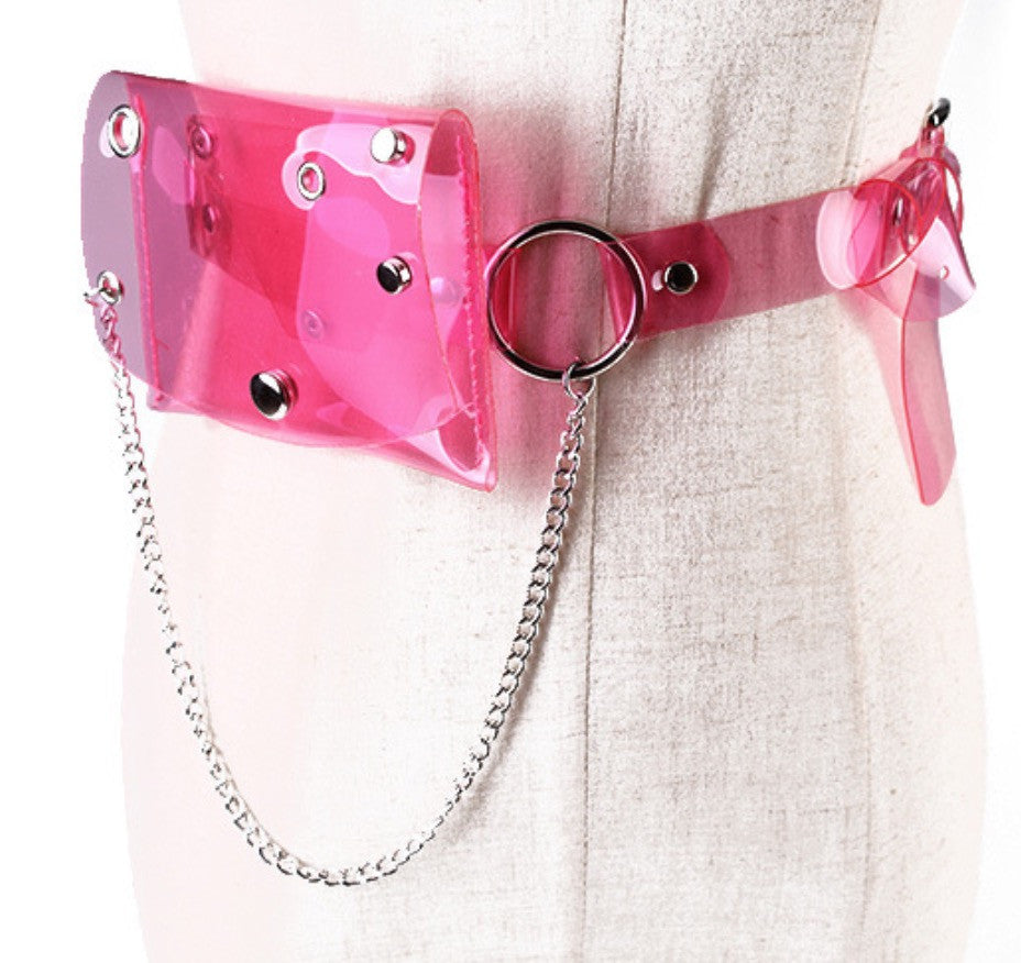 Marsupio trasparent fluo