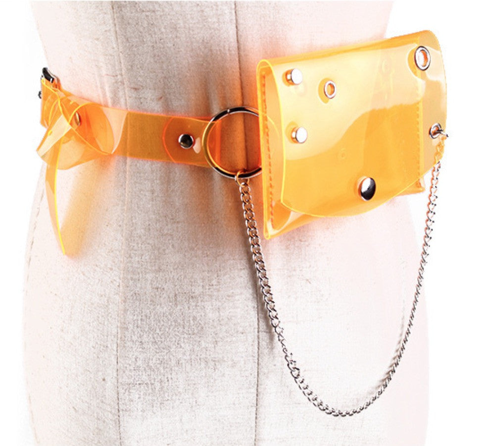 Marsupio trasparent fluo