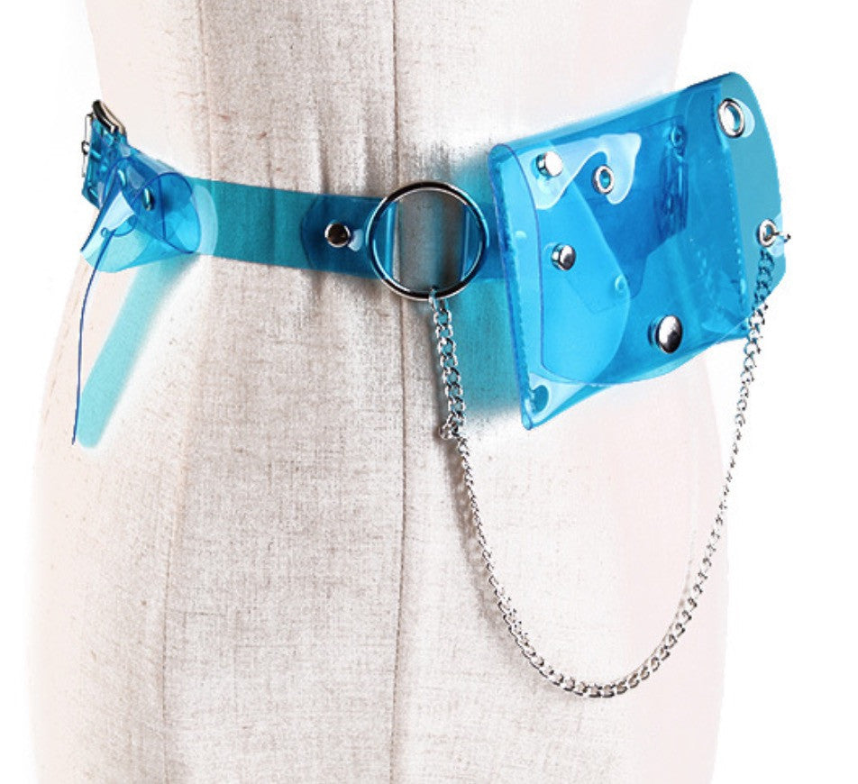 Marsupio trasparent fluo