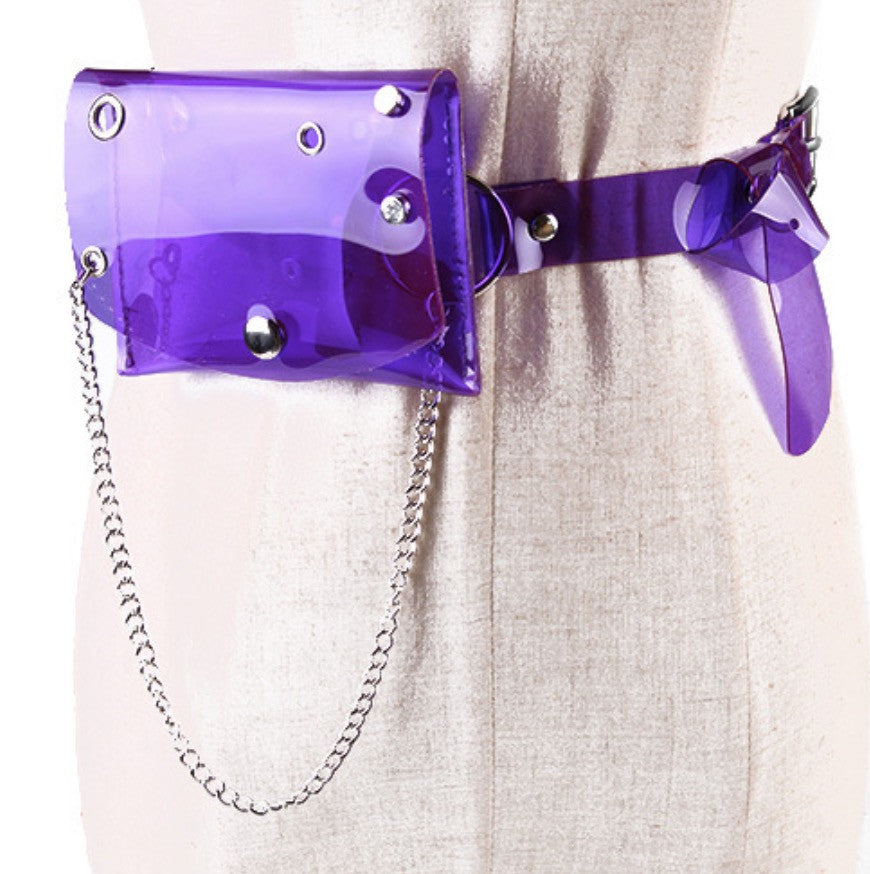 Marsupio trasparent fluo