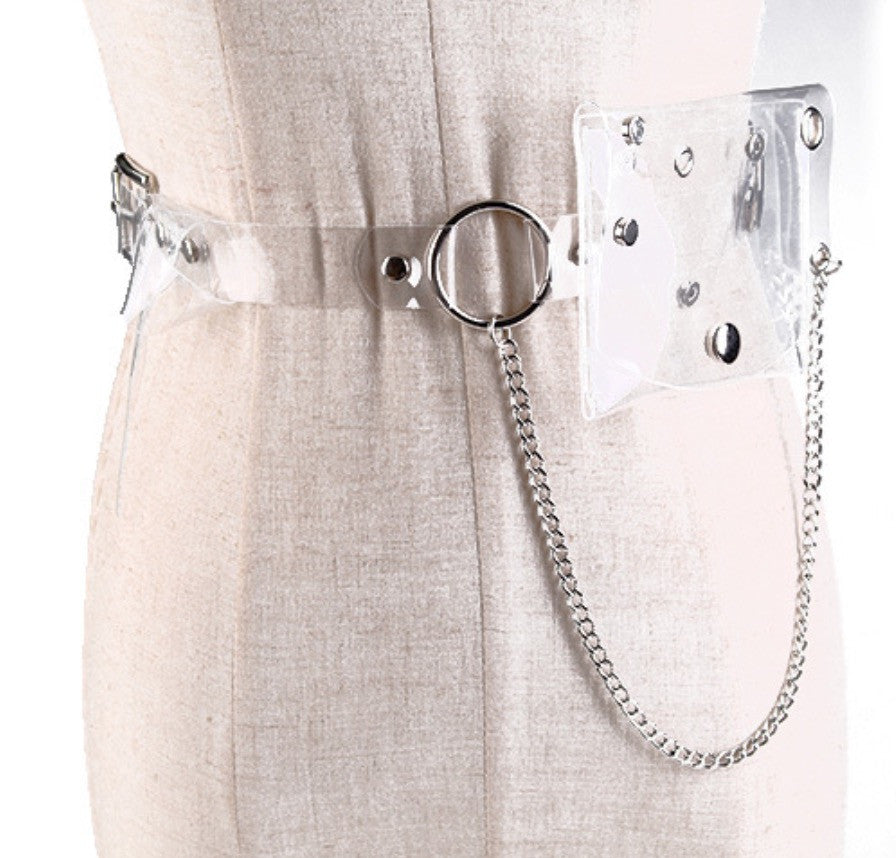 Marsupio trasparent fluo