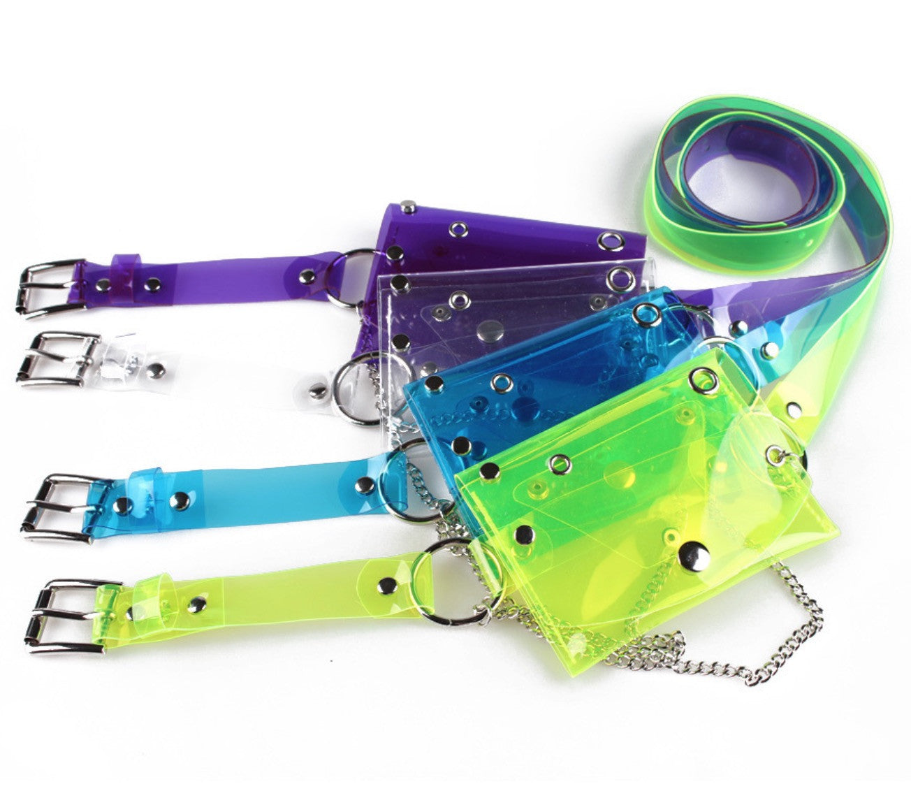 Marsupio trasparent fluo