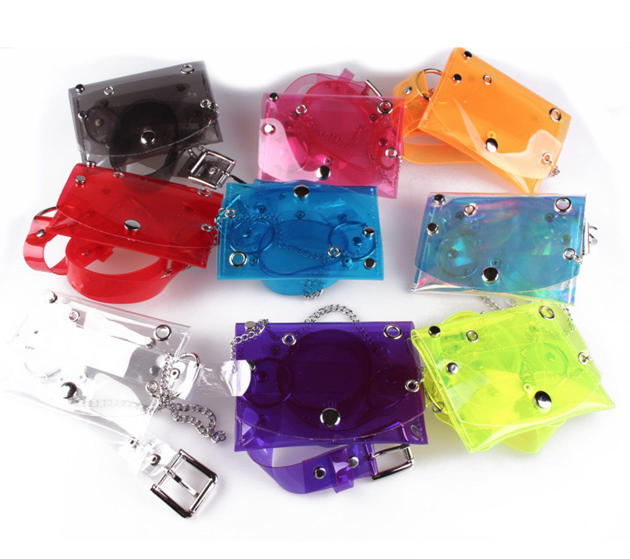 Marsupio trasparent fluo