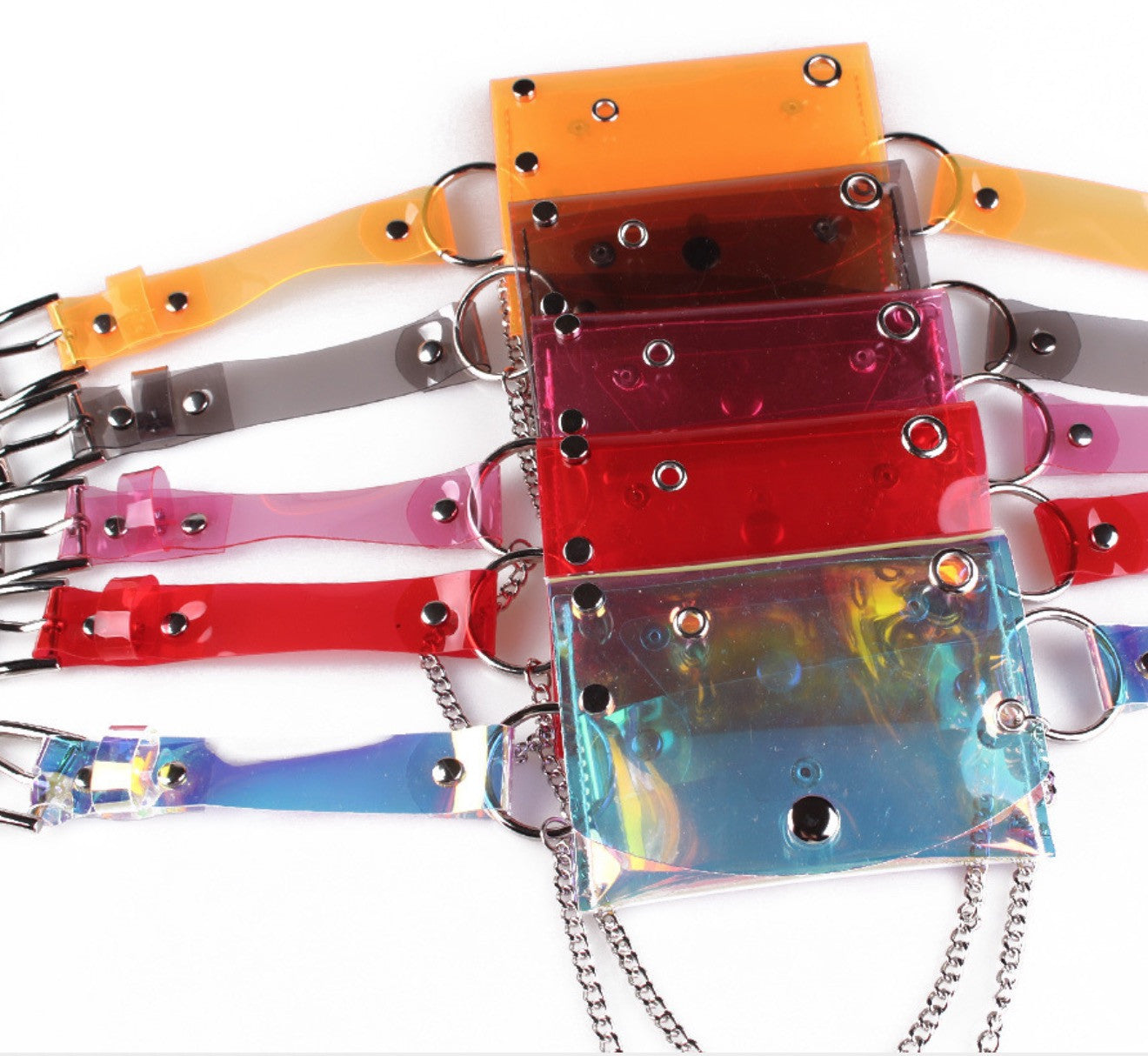 Marsupio trasparent fluo