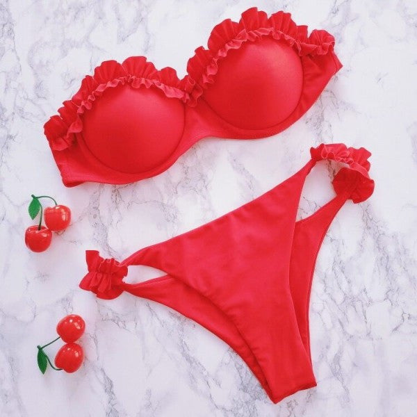Bikini red rouges