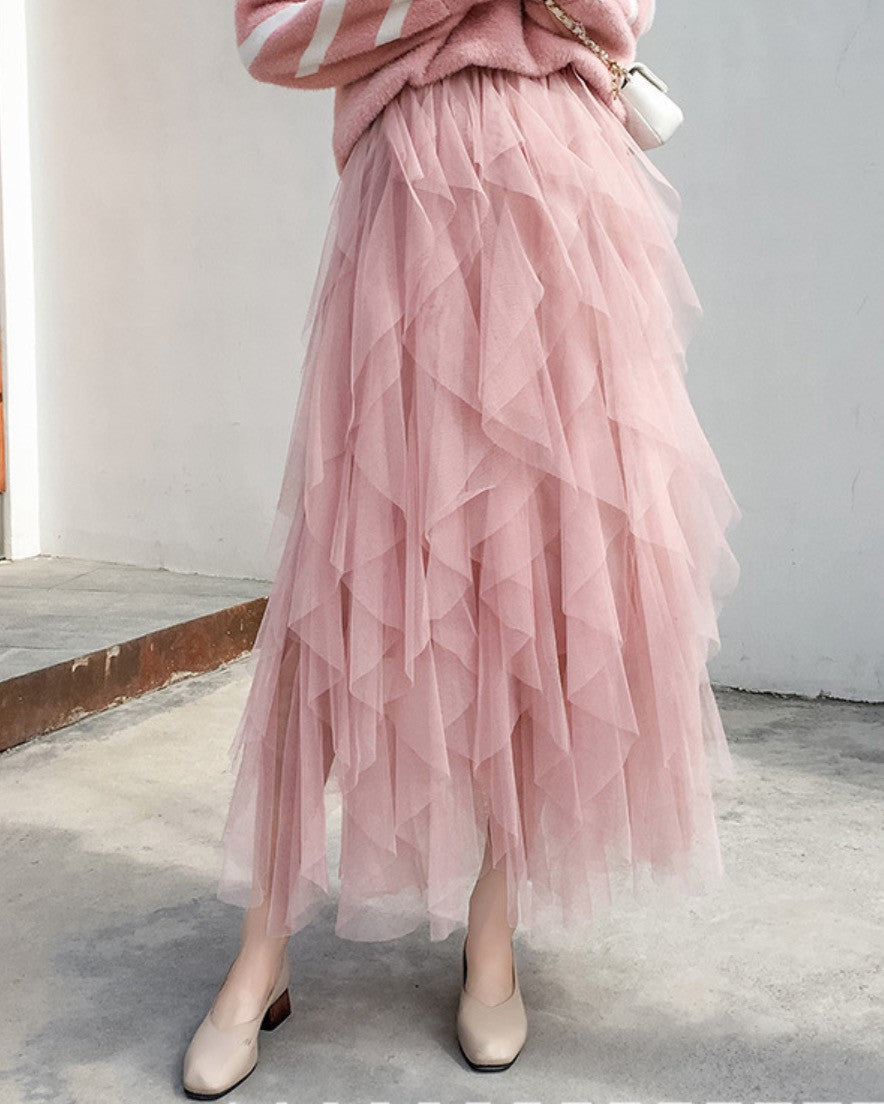 Maxigonna balze Abria