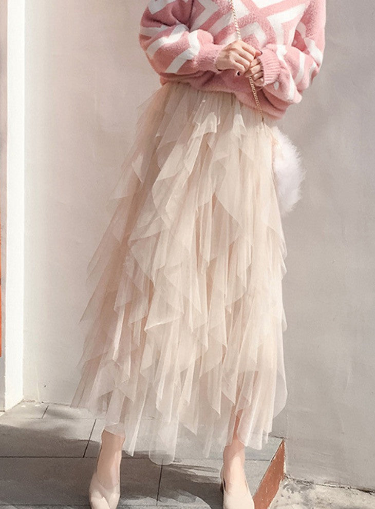 Maxigonna balze Abria