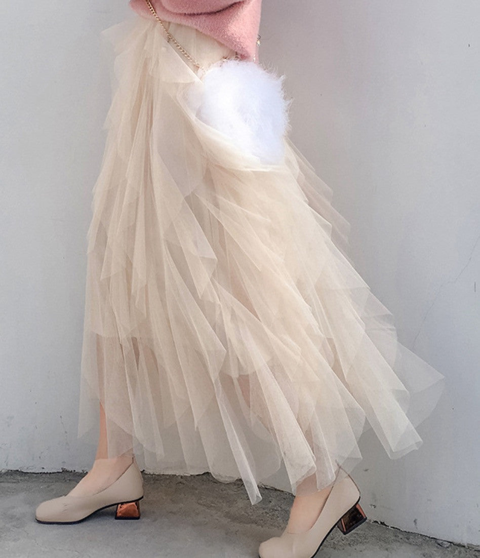 Maxigonna balze Abria