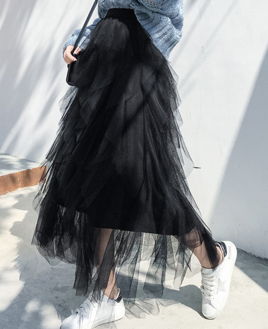 Maxigonna balze Abria