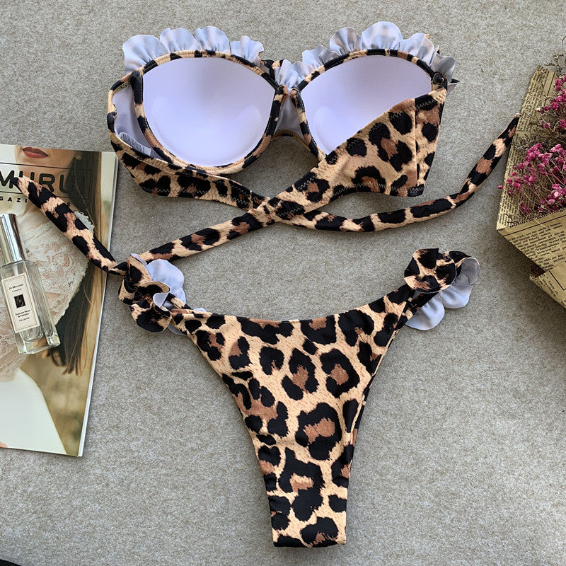 Bikini rouges animalier