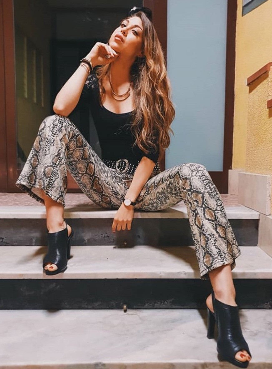 Pantalone a zampa pyton