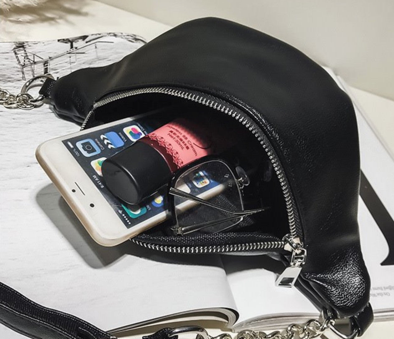 Marsupio ecopelle catena