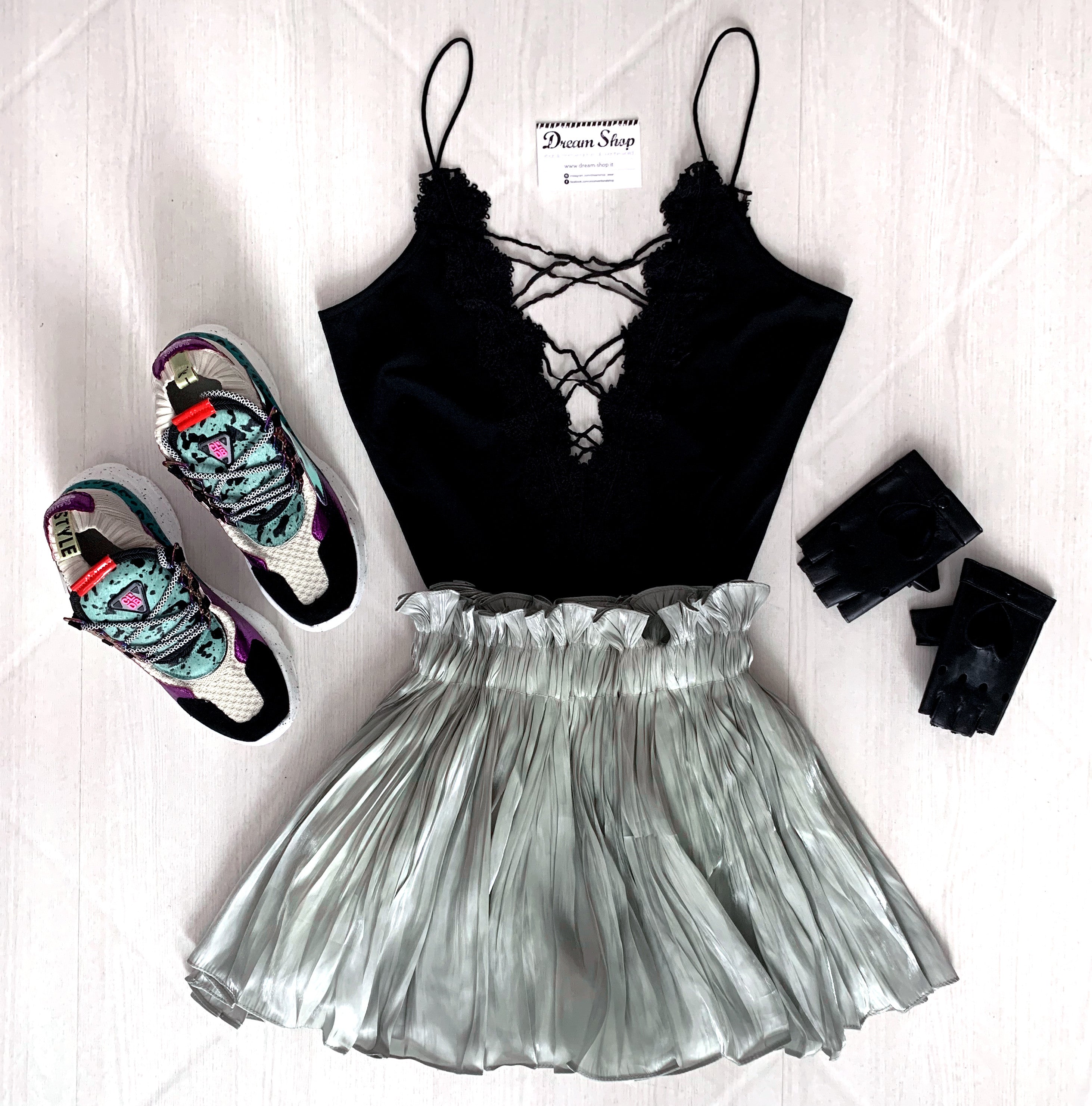 Gonna plissè Sonya raso