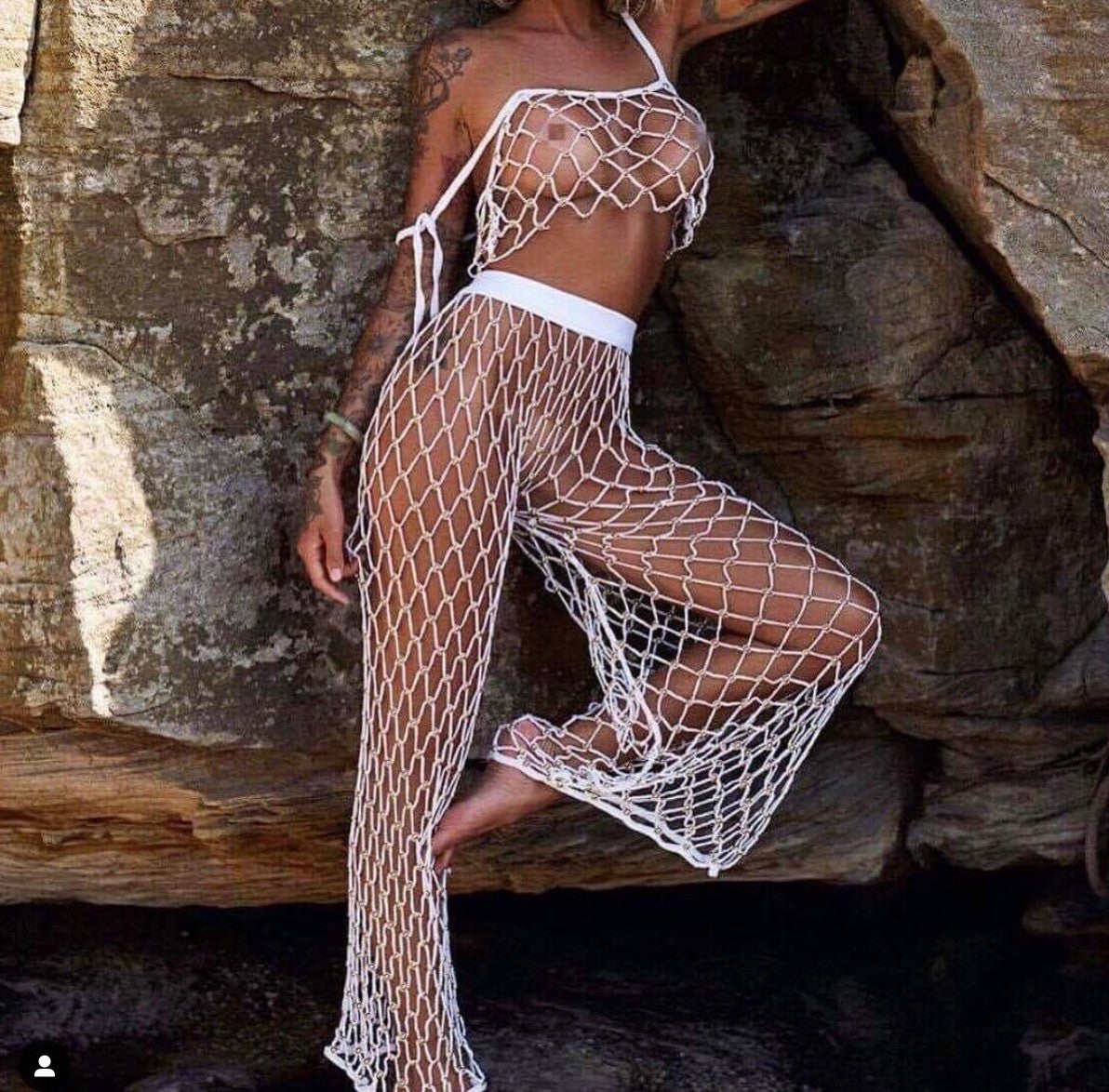 Nets dot top + pants