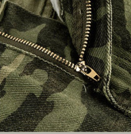 Shorts denim camouflage