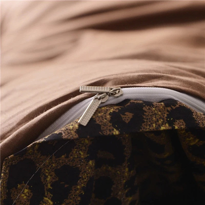 Set lenzuola leopard brown