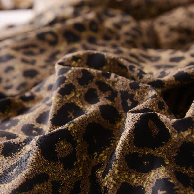 Set lenzuola leopard brown