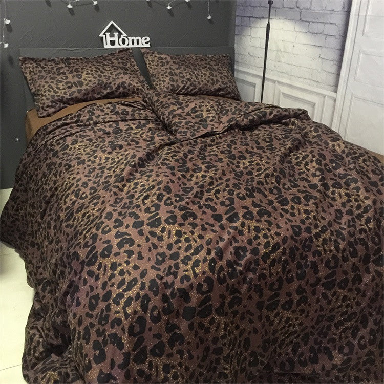 Set lenzuola leopard brown
