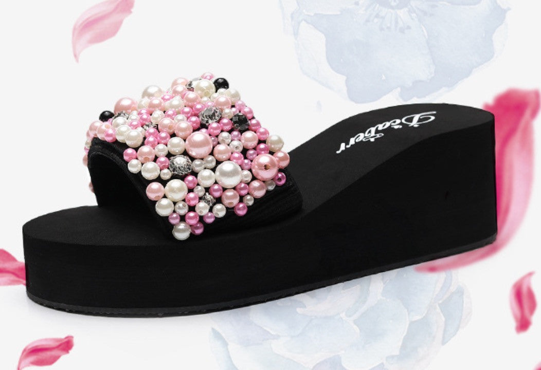 Ciabatte perle e strass