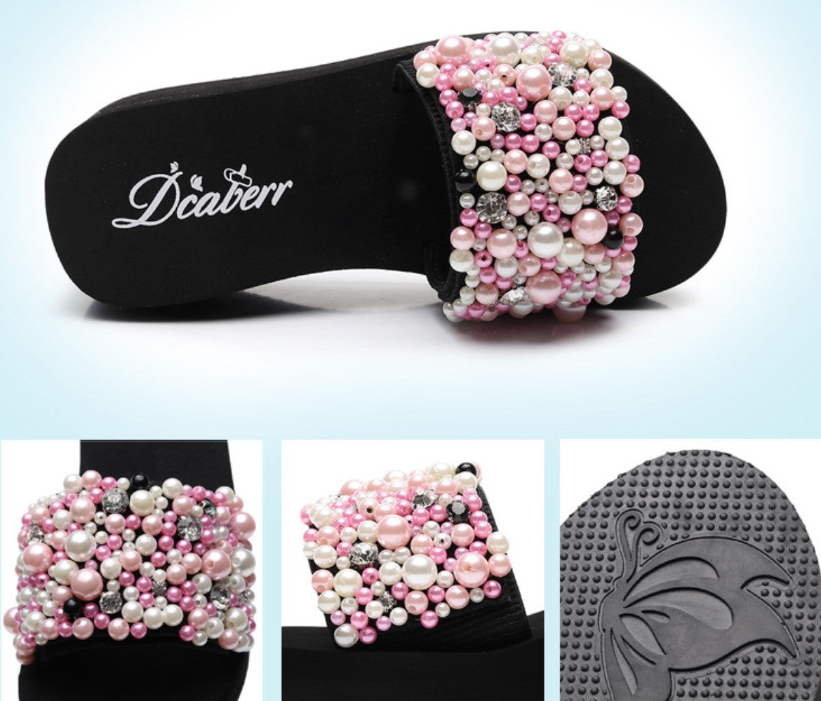 Ciabatte perle e strass