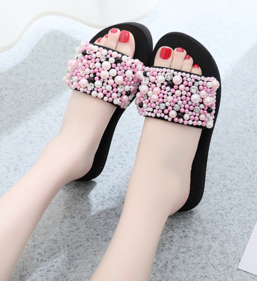 Ciabatte perle e strass