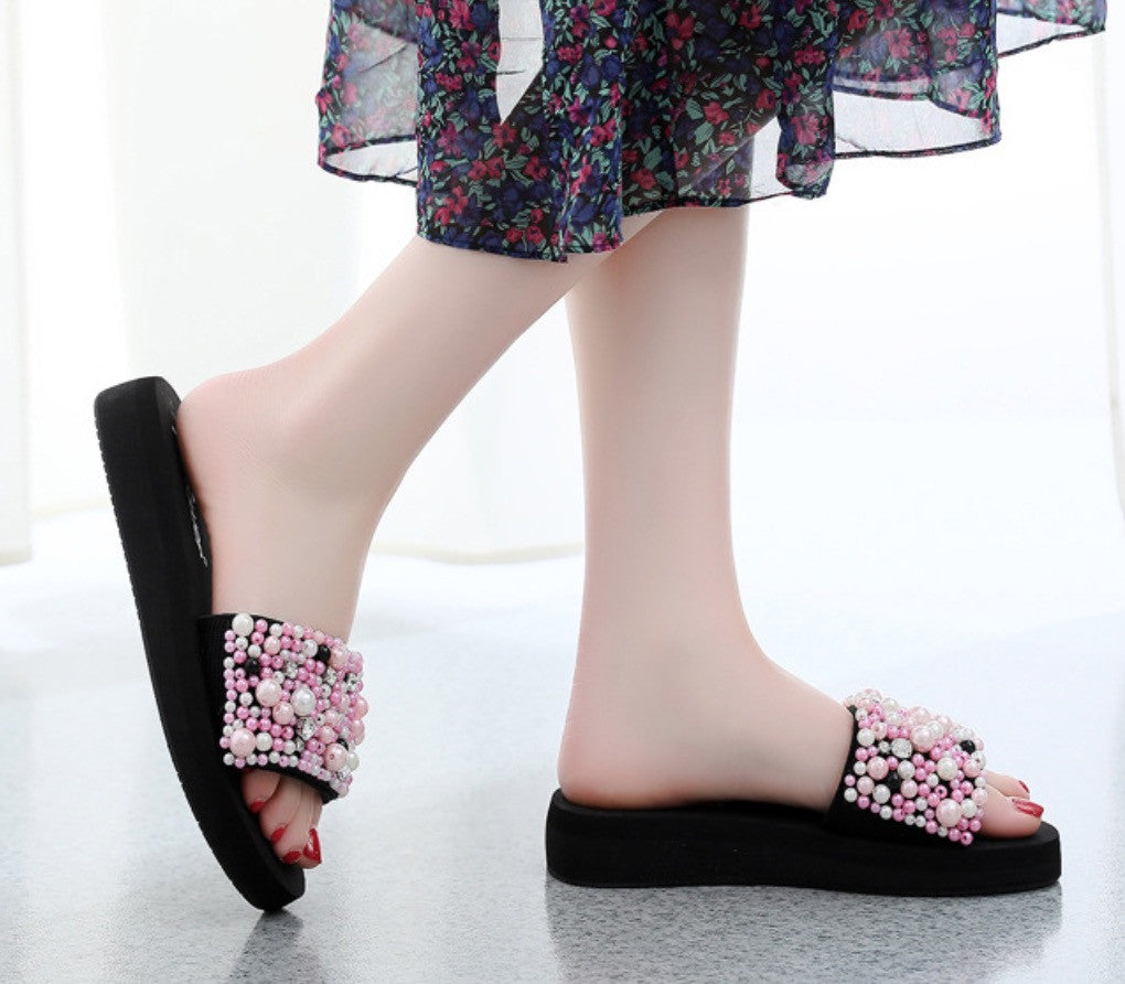 Ciabatte perle e strass