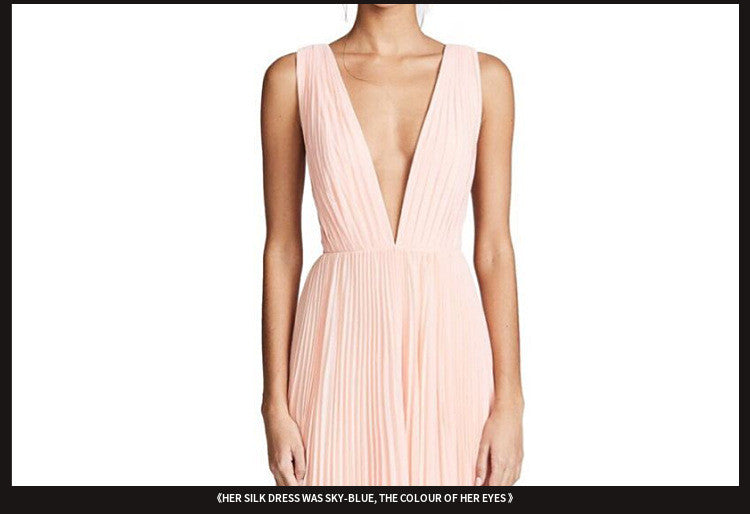 Maelya plissè long dress