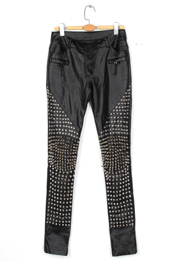 Pantalone pelle superborchiato