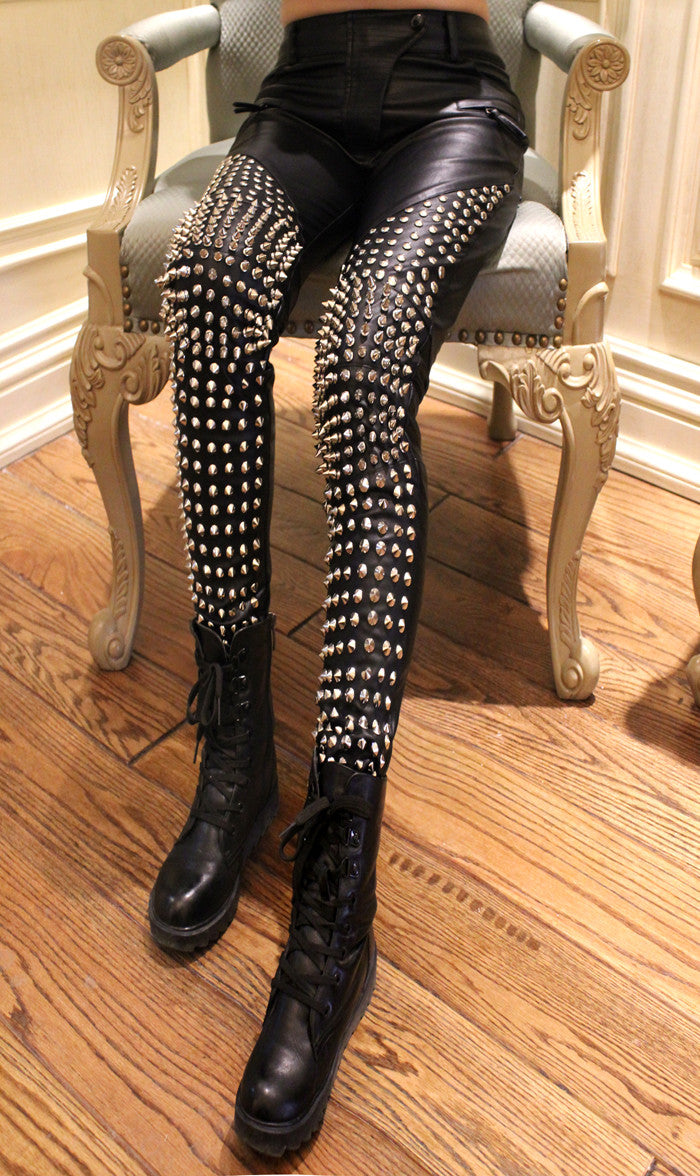 Pantalone pelle superborchiato