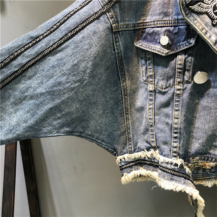 Giacca denim aviator