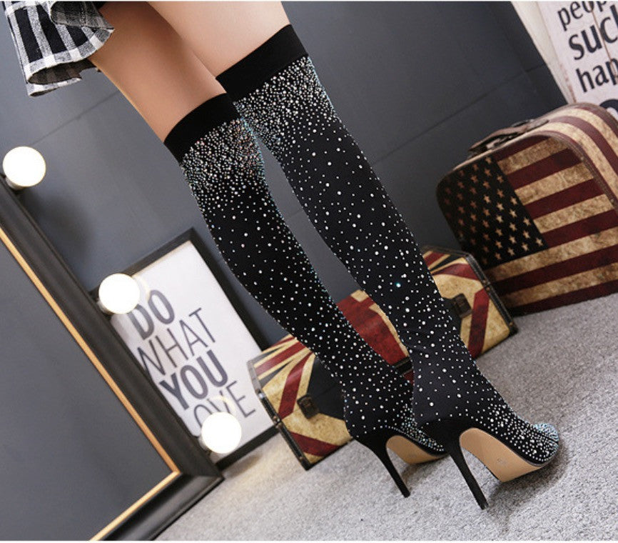 Strass sparkly socksboot