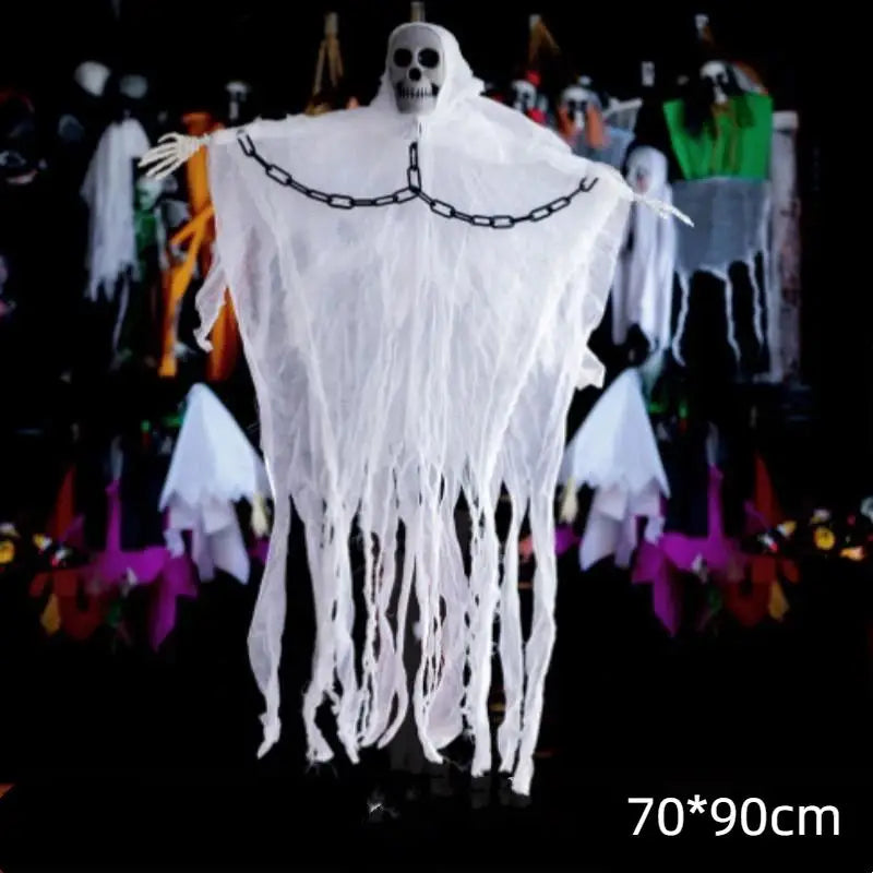 Fantasma sospeso Halloween teschio luminoso 
Decorazione da appendere