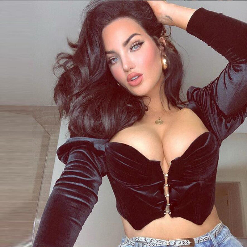 Blusa Velluto Darkness