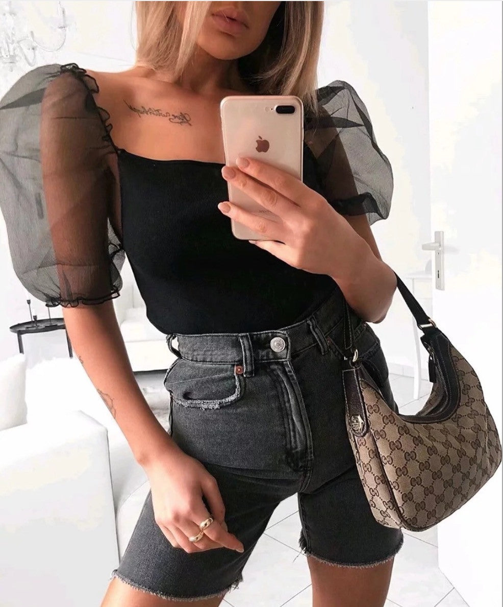 Blusa manica corta Baloon