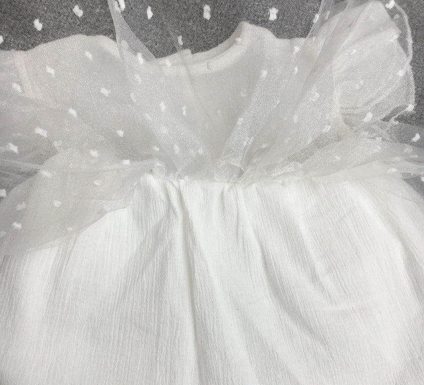 Vestitino baby littepois white