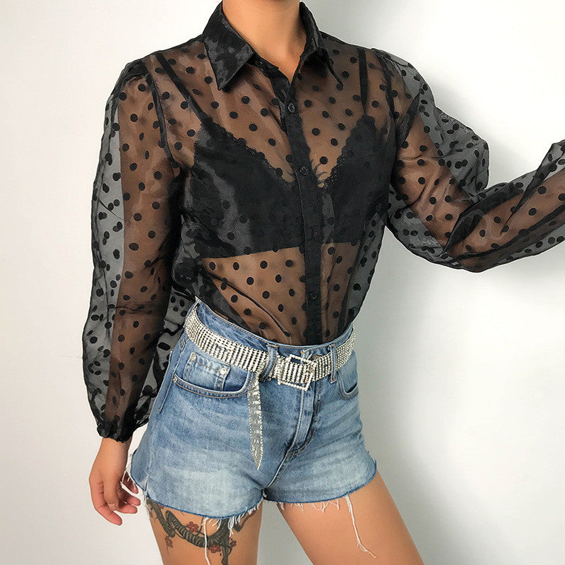 Camicia pois manica palloncino