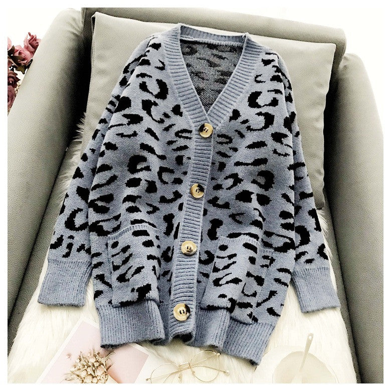Cardigan leopardato Anna