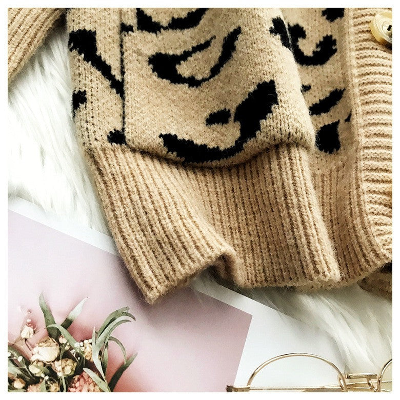 Cardigan leopardato Anna