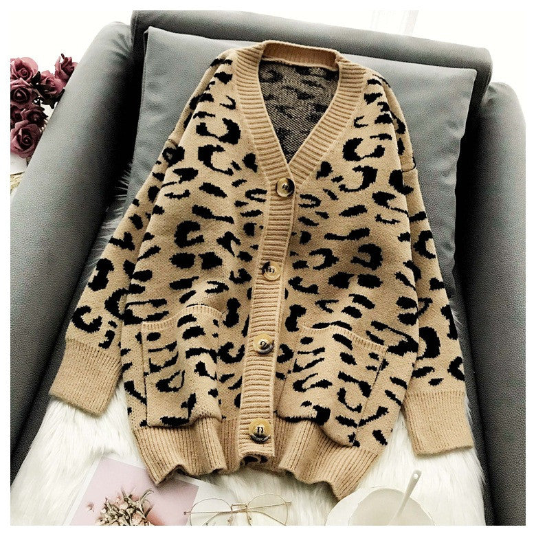 Cardigan leopardato Anna