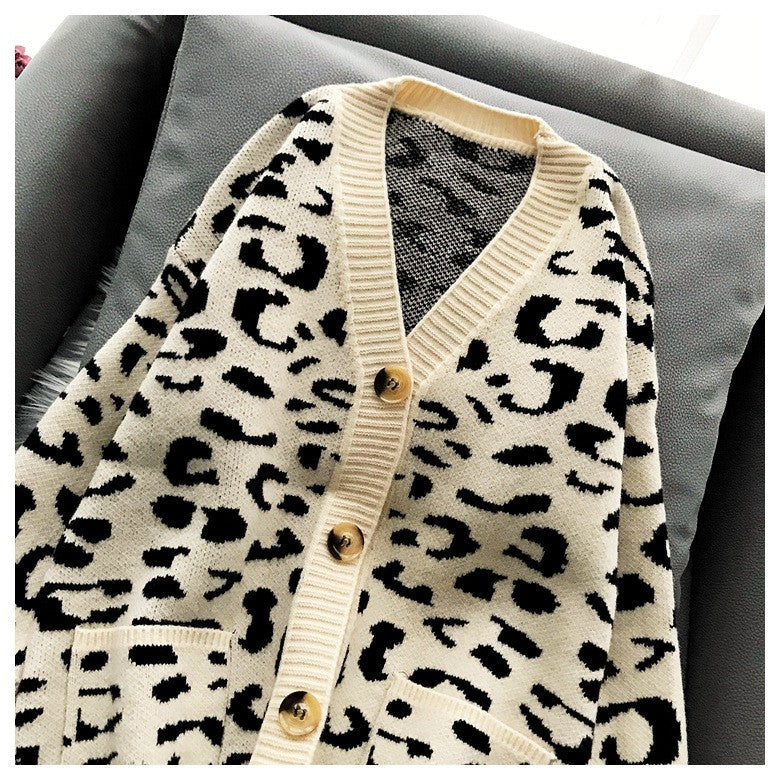Cardigan leopardato Anna