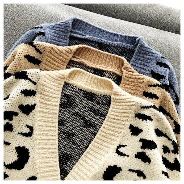 Cardigan leopardato Anna