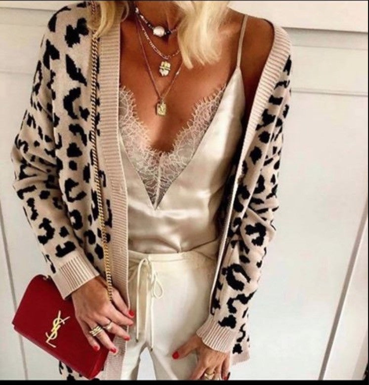 Cardigan leopardato Anna