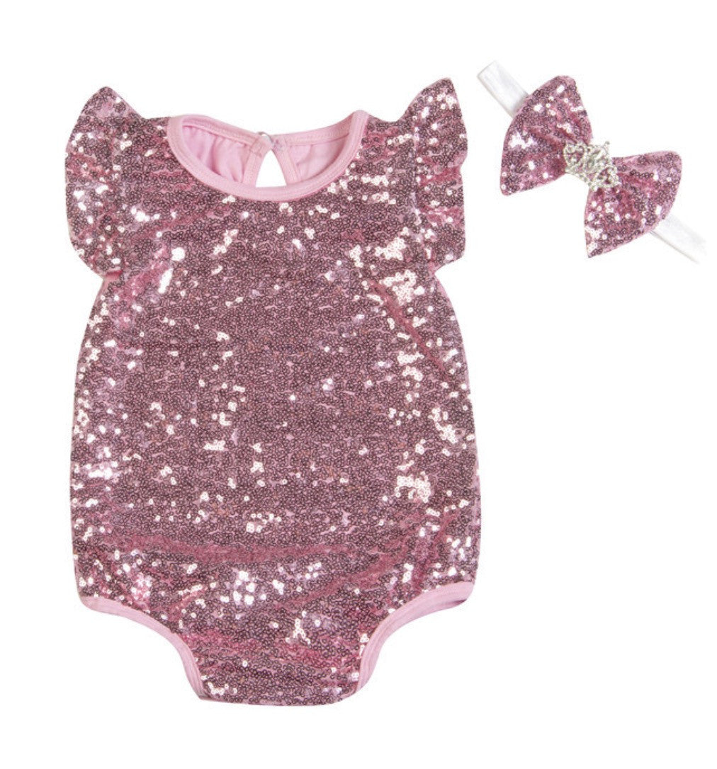 Body bimba pailettes rouges